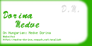 dorina medve business card